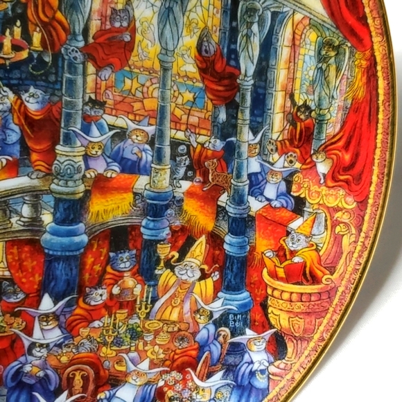 Holy Cats Franklin Mint 8" Porcelain Plate Decor Heirloom Recommendation Limited - Picture 6 of 16